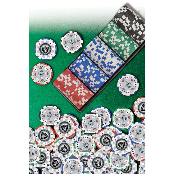 Las Vegas Raiders 100 Piece NFL Poker Chips