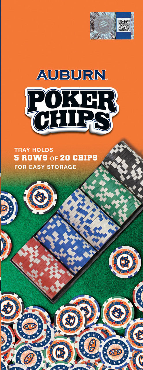 Auburn Tigers 100 Piece NCAA Poker Chips
