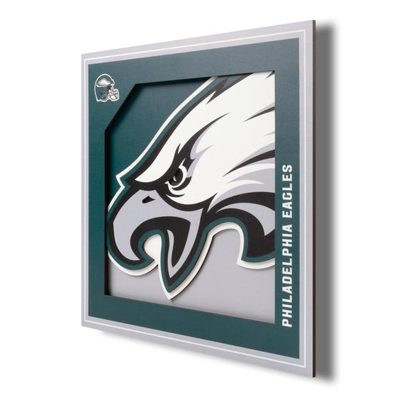 Officially Licensed NFL 3D Logo Series Wall Art - 12" x 12" - Philadelphia Eagles - 757 Sports Collectibles