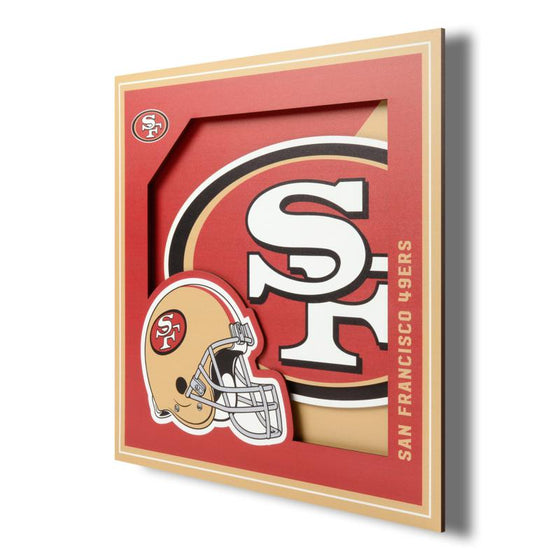 Officially Licensed NFL 3D Logo Series Wall Art - 12" x 12" - San Francisco 49ers - 757 Sports Collectibles