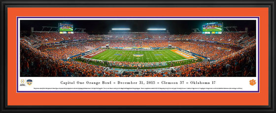 2015 Orange Bowl Champions - Clemson Tigers  - Deluxe Frame - 757 Sports Collectibles