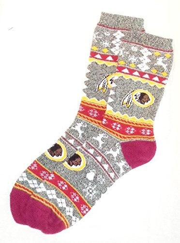 Washington Redskins Ugly Christmas Sock - Med