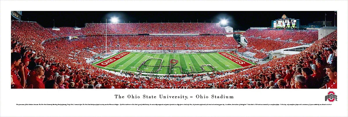 Ohio State Football - Band Script - Unframed