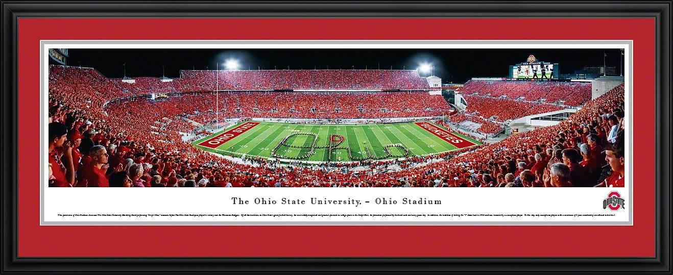 Ohio State Football - Band Script - Deluxe Frame - 757 Sports Collectibles