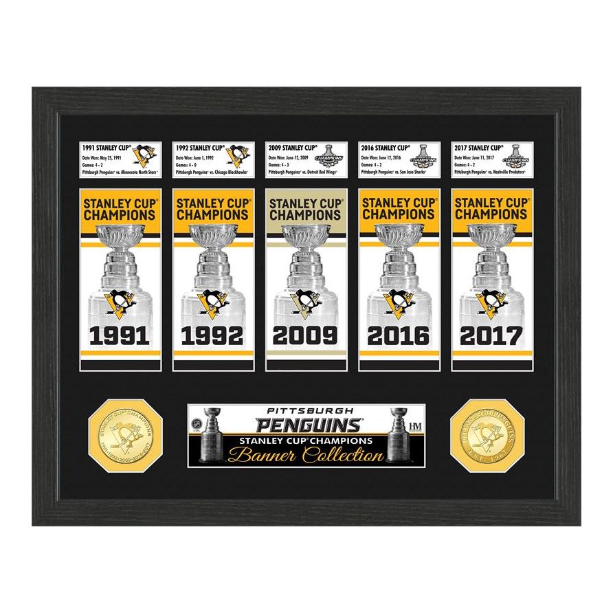 Pittsburgh Penguins Stanley Cup Championship Banner Collection - 757 Sports Collectibles