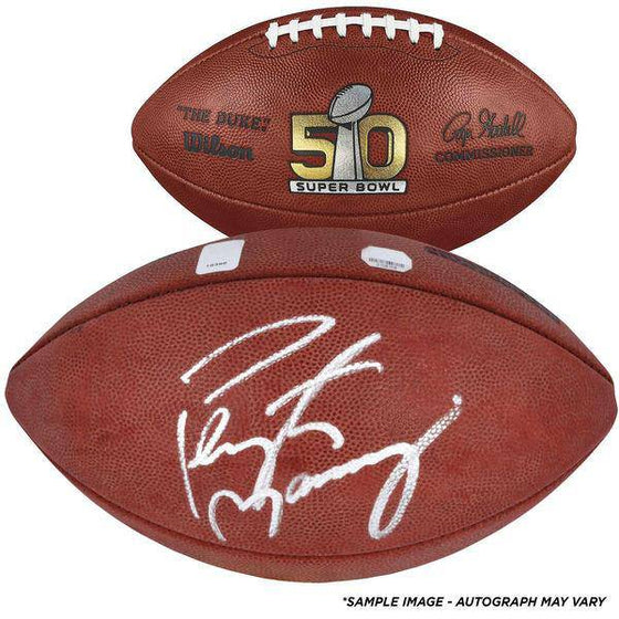 Peyton Manning Denver Broncos Fanatics Authentic Autographed Super Bowl 50 Football - 757 Sports Collectibles