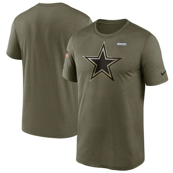 Men's Nike Olive Dallas Cowboys 2021 Salute To Service Legend Performance T-Shirt - S-3XL - 757 Sports Collectibles