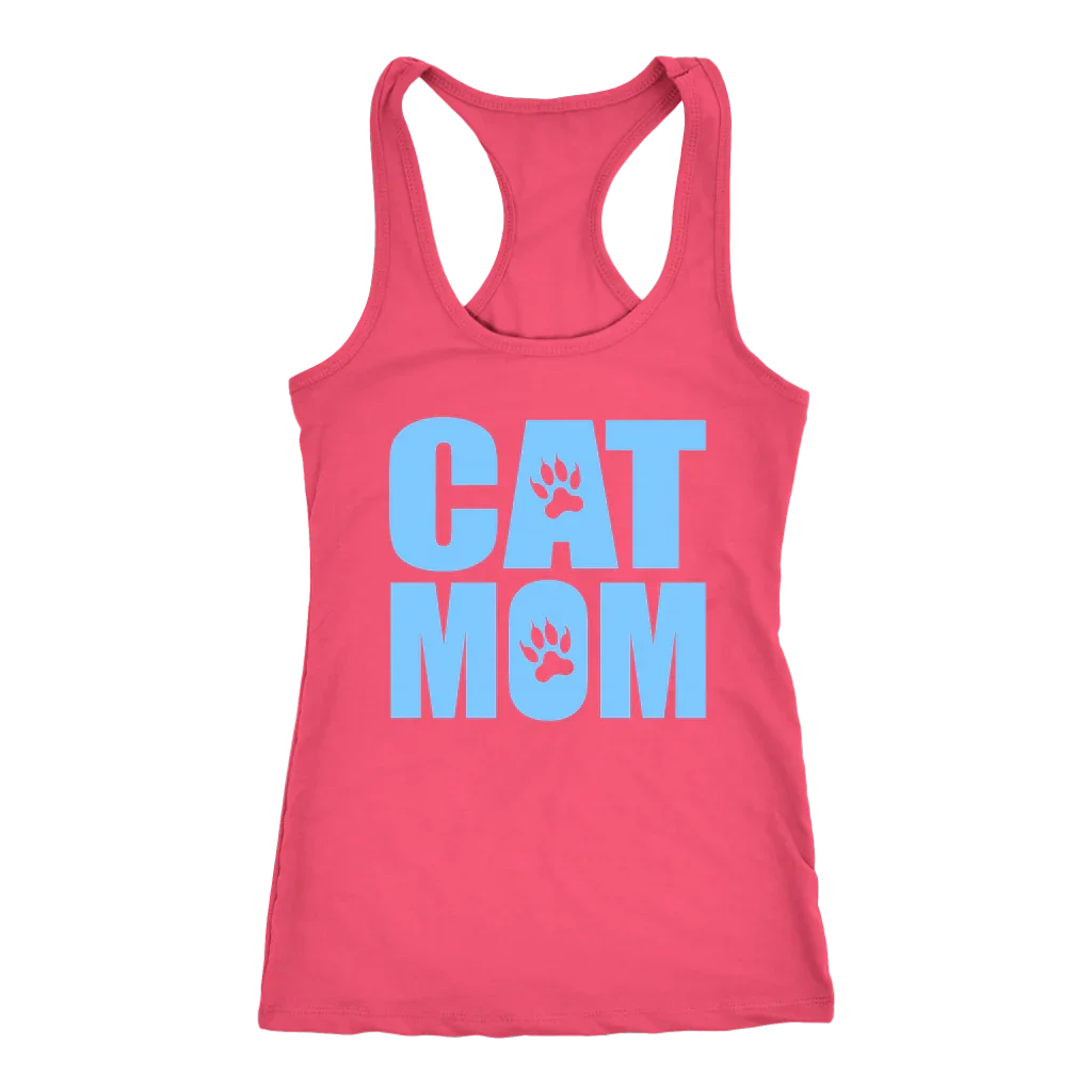 Cat Mom Womens Shirt - 100% Cotton - S - 2XL - 757 Sports Collectibles