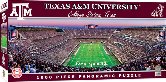 Stadium Panoramic - Texas A&M Aggies 1000 Piece Puzzle - End View