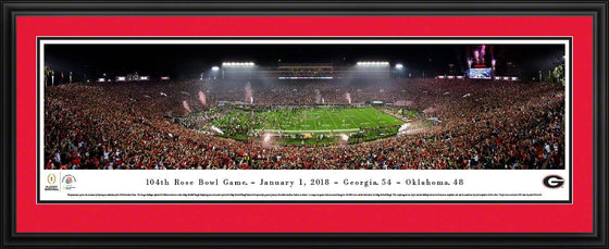 Georgia Bulldogs - 2018 Rose Bowl Champions - Deluxe Frame - 757 Sports Collectibles
