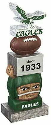 Team Sports America Philadelphia Eagles Vintage NFL Tiki Totem Statue - 757 Sports Collectibles