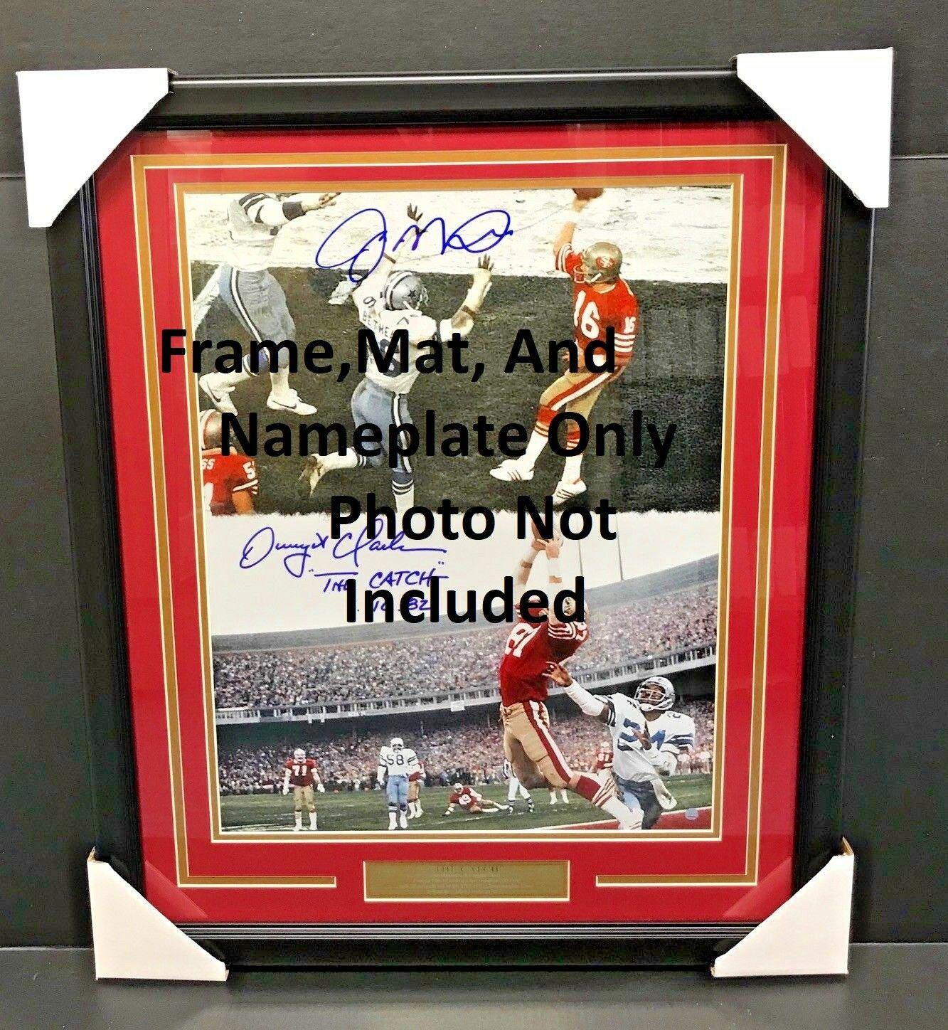 CUSTOM FRAME FOR YOUR JOE MONTANA DWIGHT CLARK THE CATCH DUAL 16x20 VERT. PHOTO