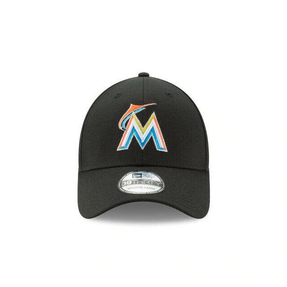 Miami Marlins MLB Authentic New Era "Team Classic" 39THIRTY Flex Hat-Black - 757 Sports Collectibles