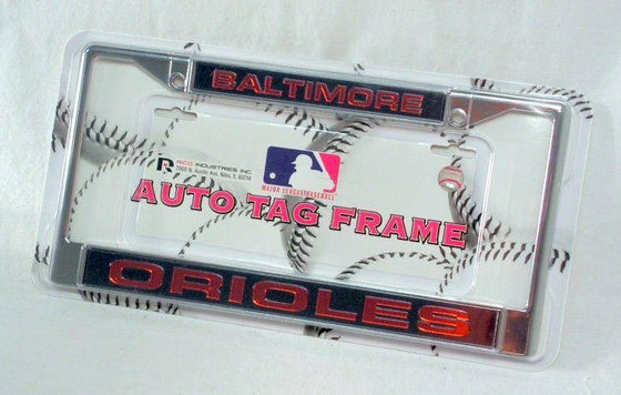 MLB Baltimore Orioles Laser-Cut Chrome License Plate Frame - 757 Sports Collectibles