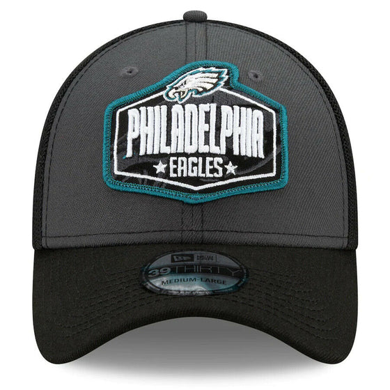 Philadelphia Eagles New Era 2021 NFL Draft Trucker 39THIRTY Flex Hat-Gray/Black - 757 Sports Collectibles