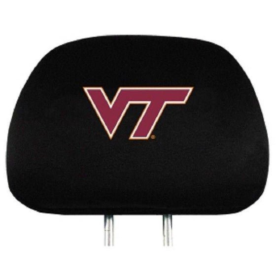 NCAA Licensed College Virginia Tech Hokies Head Rest Covers Universal Set of 2 - 757 Sports Collectibles