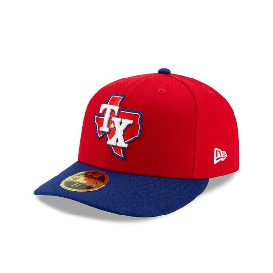 Texas Rangers MLB New Era Authentic Low Profile ALT3 59FIFTY Fitted Hat-Red/Blue - 757 Sports Collectibles