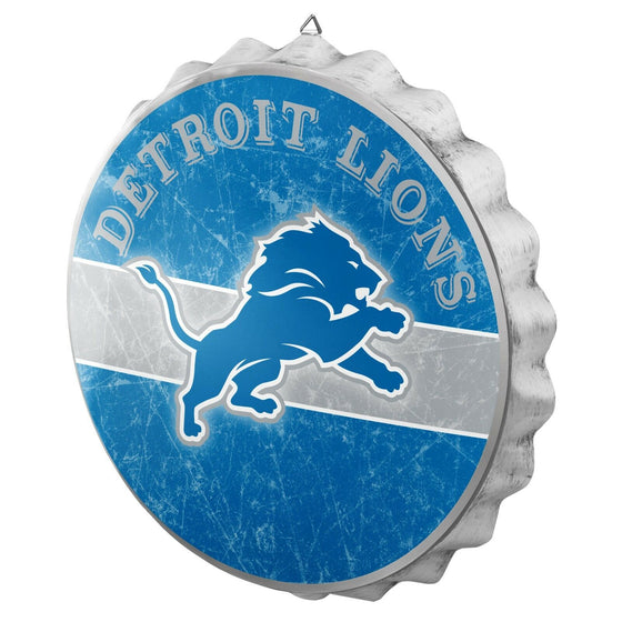 NFL Metal Distressed Bottle Cap Wall Sign-Pick Your Team- Free Shipping (Detroit Lions)