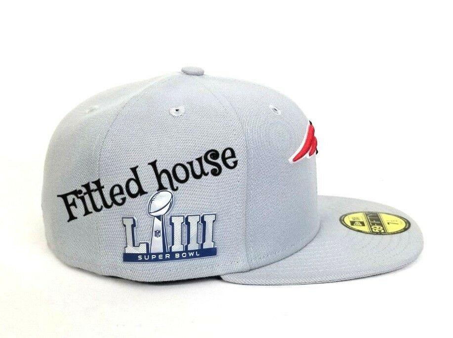 Gray New England Patriots New Era Super Bowl LIII Sideline Patch 5950 Fitted Hat