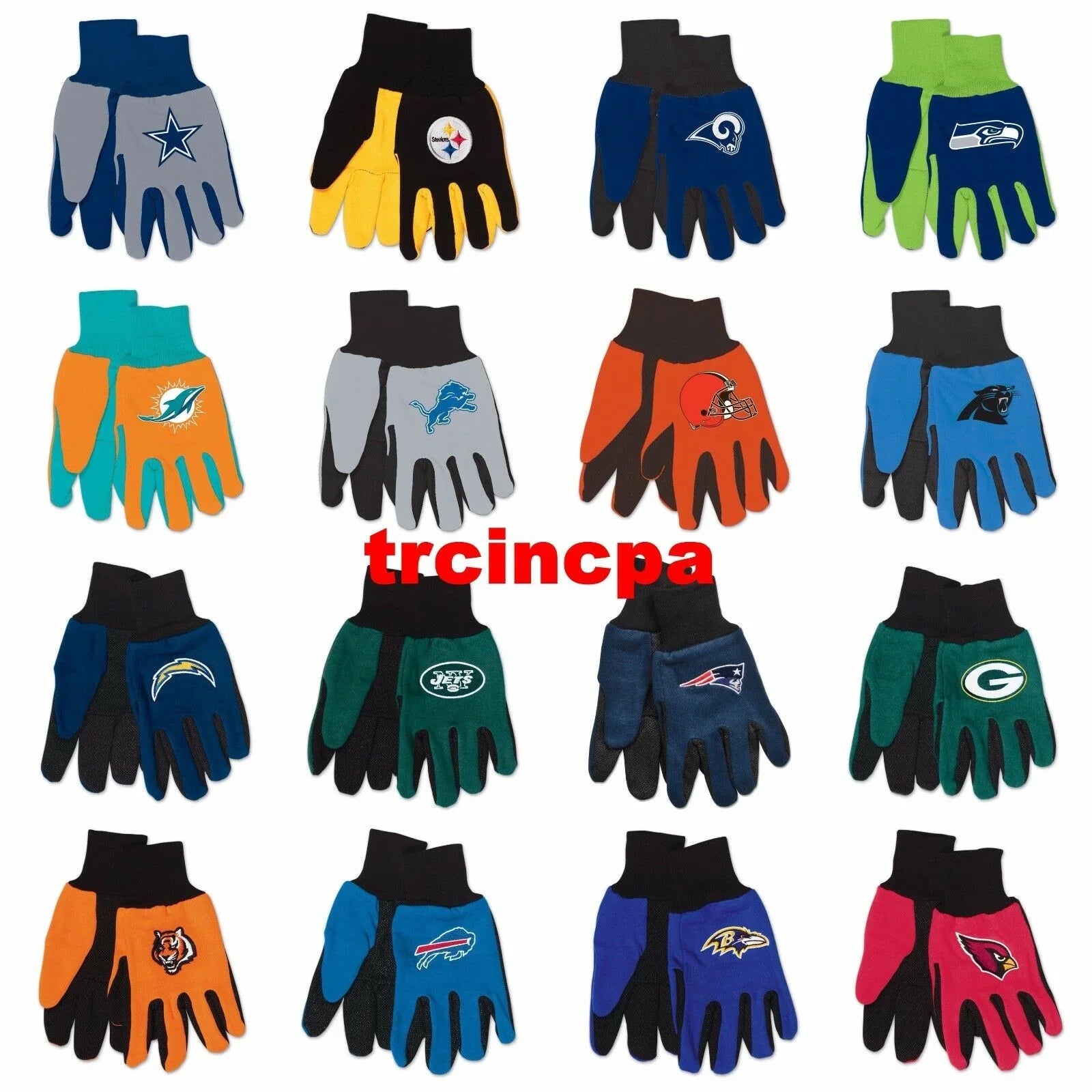 NFL-Wincraft NFL Two Tone Cotton Jersey Gloves- Pick Your Team - FREE SHIPPING