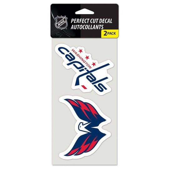 NHL Washington Capitals Set of 2 4x4 Die Cut Decals - 757 Sports Collectibles