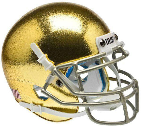 Notre Dame Fighting Irish Textured Gold Mini Helmet - 757 Sports Collectibles