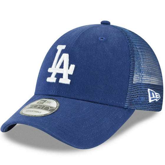 Los Angeles Dodgers New Era 9Forty Blue Trucker Mesh Adjustable Hat Cap - 757 Sports Collectibles