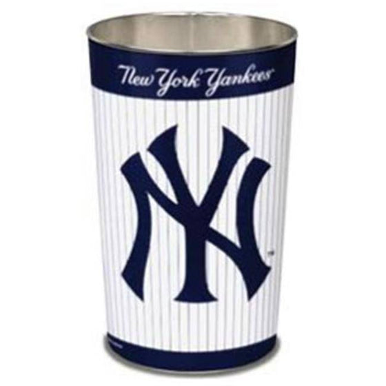 MLB New York Yankees 15" Waste Basket Trash Can - Pinstripes - 757 Sports Collectibles