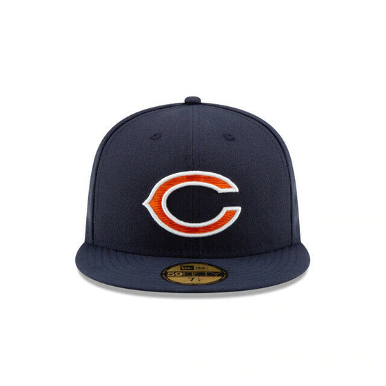 Chicago Bears NFL "On-Field" Sideline New Era 59FIFTY Fitted Hat "C" Logo Navy - 757 Sports Collectibles