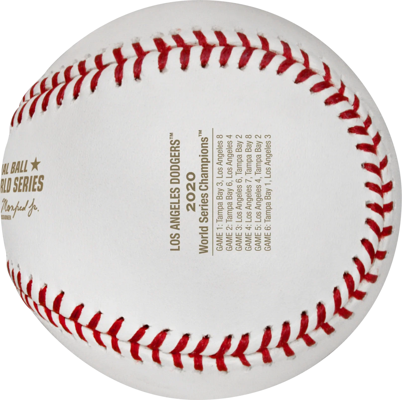 2020 World Series Champions Los Angeles Dodgers Baseball in Display Cube