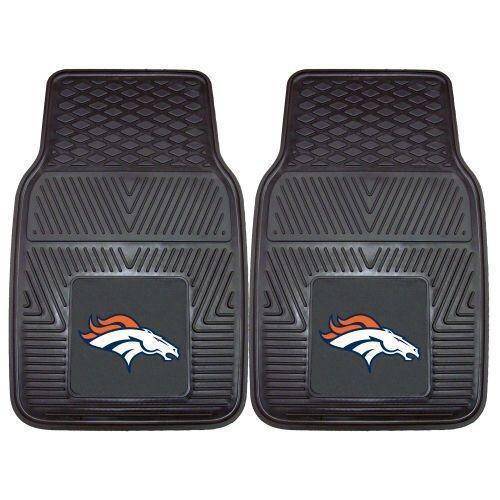 NFL Denver Broncos Heavy Duty Vinyl Front Seat Car Mats - 757 Sports Collectibles