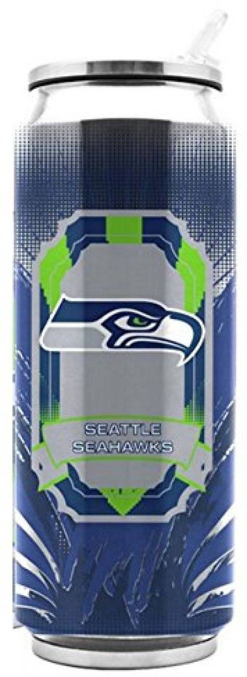 Seattle Seahawks Stainless Steel Thermo Can - 16.9oz - Tumbler Mug Coffee - 757 Sports Collectibles