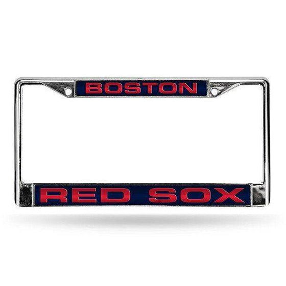 MLB Boston Red Sox Laser-Cut Chrome License Plate Frame - 757 Sports Collectibles
