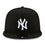 New Era New York Yankees Snapback Hat MLB Official Basic Black White Logo Cap - 757 Sports Collectibles