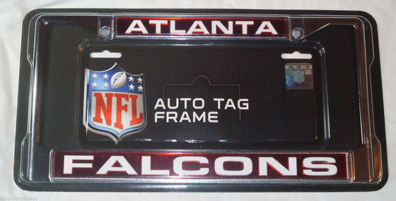 NFL Atlanta Falcons Laser-Cut Chrome License Plate Frame - 757 Sports Collectibles