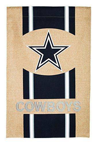 NFL Dallas Cowboys Burlap Garden Flag 12.5" x 18" - 757 Sports Collectibles