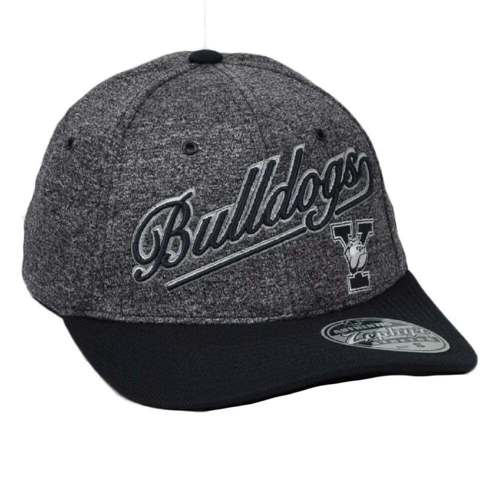 NCAA Zephyr Yale Bulldogs Flex Fit Medium Large Heather Gray Curved Bill Hat Cap