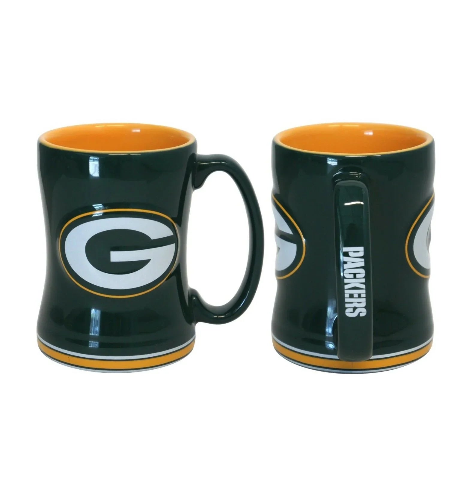 Boelter Brands NFL 14oz Ceramic Relief Sculpted Mug(1) PICK YOUR TEAM (Green Bay Packers)
