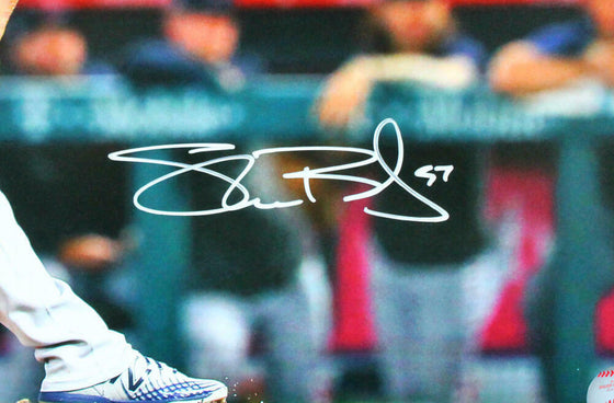 Shane Bieber Autographed Signed Cleveland Indians 16X20 Pitching Side View - BAS W Holo - 757 Sports Collectibles