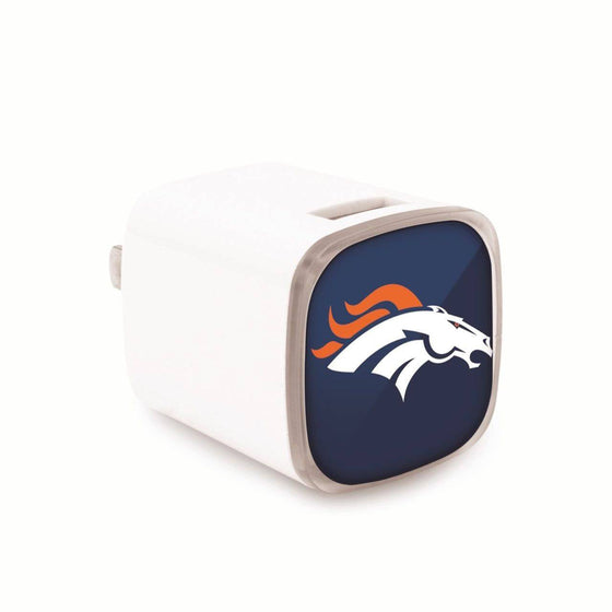 Denver Broncos Dual USB Wall Charger - 757 Sports Collectibles