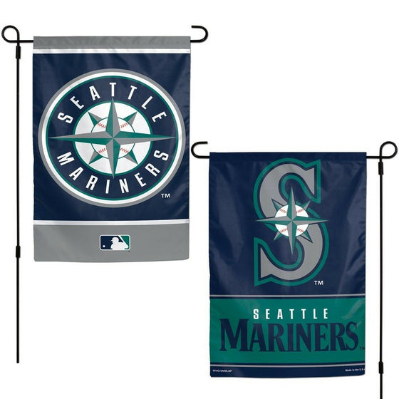MLB 12x18 Garden Flag Double Sided - Pick Your Team - FREE SHIPPING (Seattle Mariners)