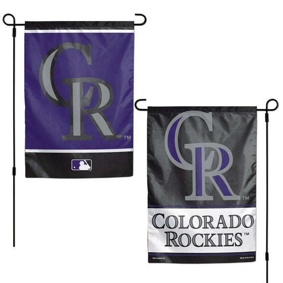 MLB 12x18 Garden Flag Double Sided - Pick Your Team - FREE SHIPPING (Colorado Rockies)