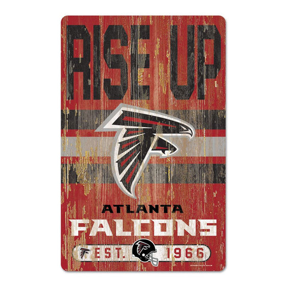Atlanta Falcons Sign 11x17 Wood Slogan Design - 757 Sports Collectibles