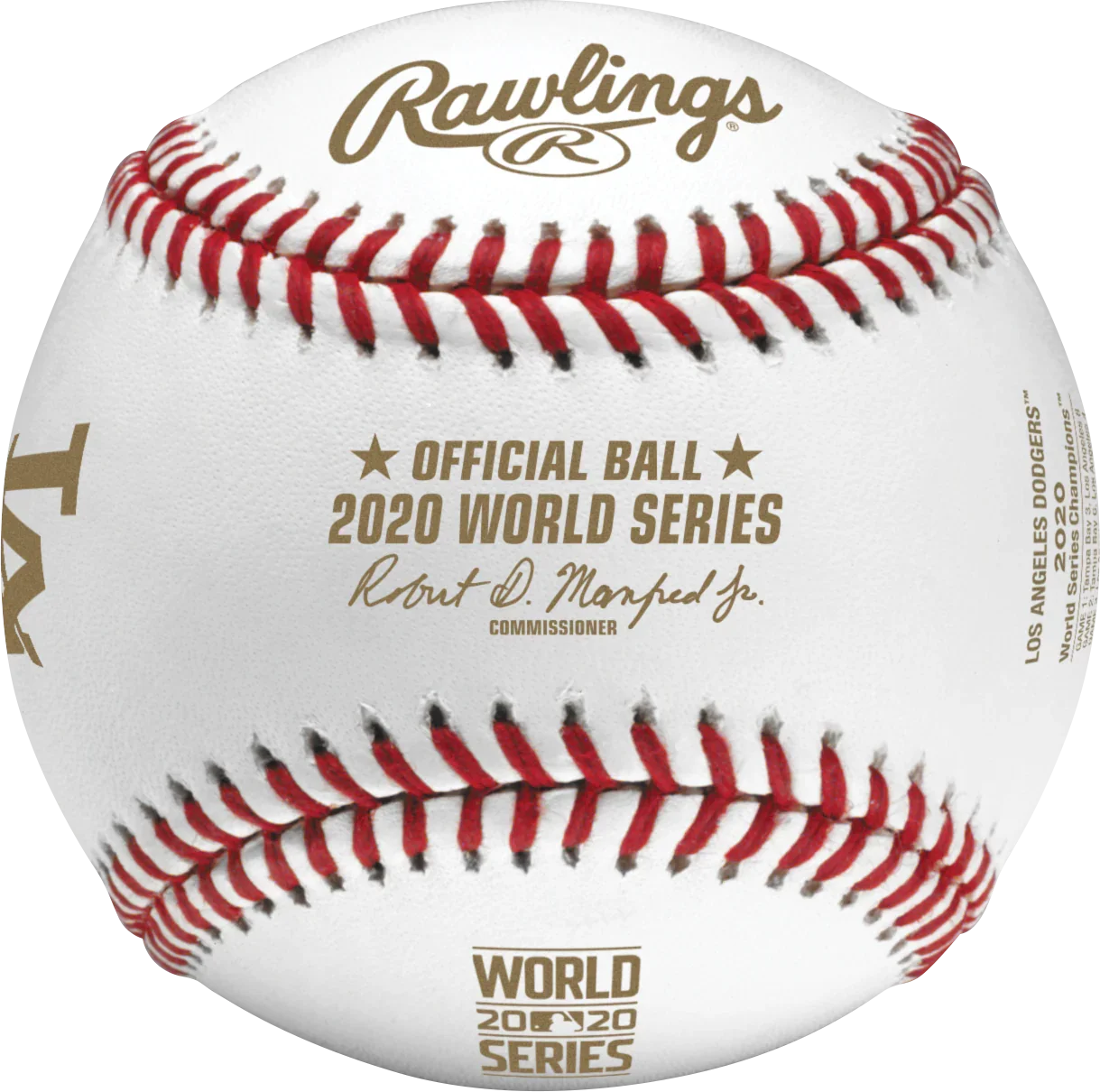 2020 World Series Champions Los Angeles Dodgers Baseball in Display Cube