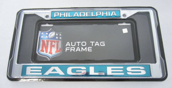 NFL Philadelphia Eagles Laser-Cut Chrome License Plate Frame - 757 Sports Collectibles