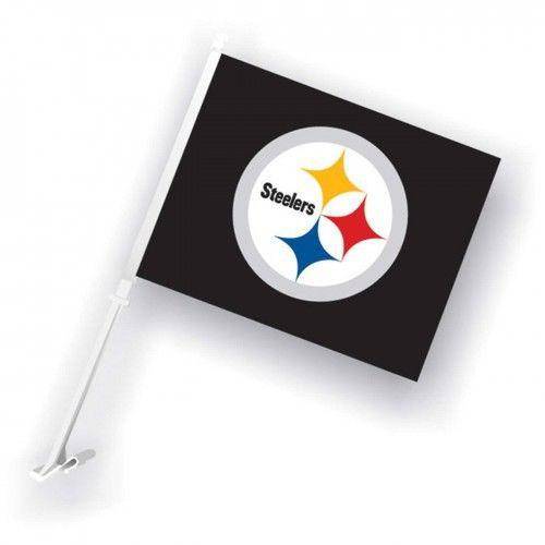 NFL Pittsburgh Steelers 2 Sided Auto Car Flags (Banner on Pole) - 757 Sports Collectibles