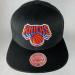 Mitchell and Ness NBA New York Knicks Team Logo Snapback Hat, Cap, New