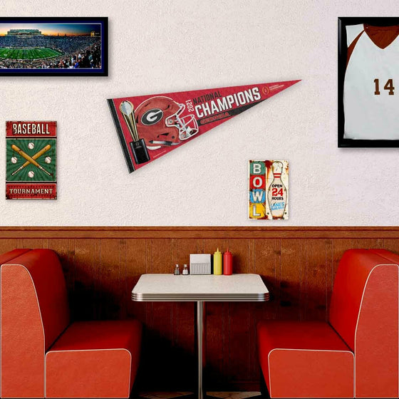 Georgia Bulldogs 2021 Football National Champions Full Size Pennant - 757 Sports Collectibles