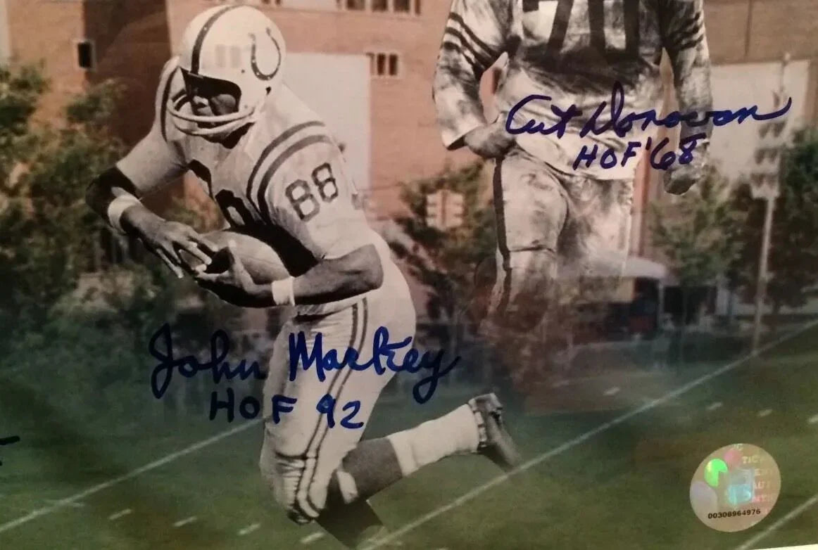 Colts Hall Of Fame Framed 16x20 Photo JSA Moore Berry Marchetti Donovan Mackey