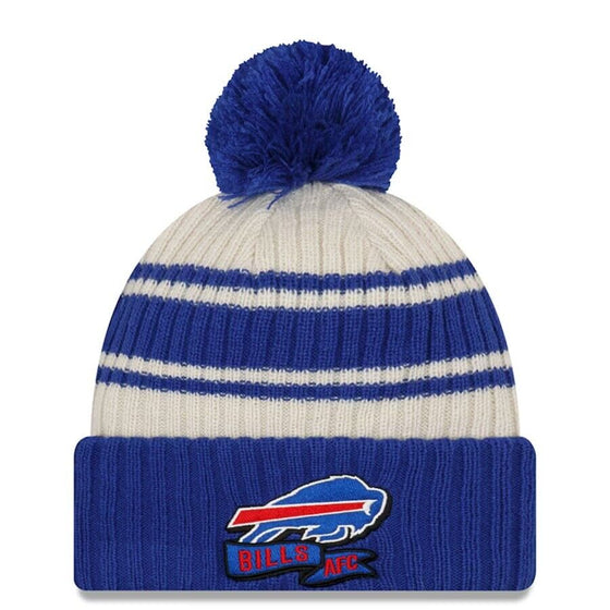 2022 Buffalo Bills New Era NFL Knit Hat Sideline Beanie Pom Stocking Cap - 757 Sports Collectibles